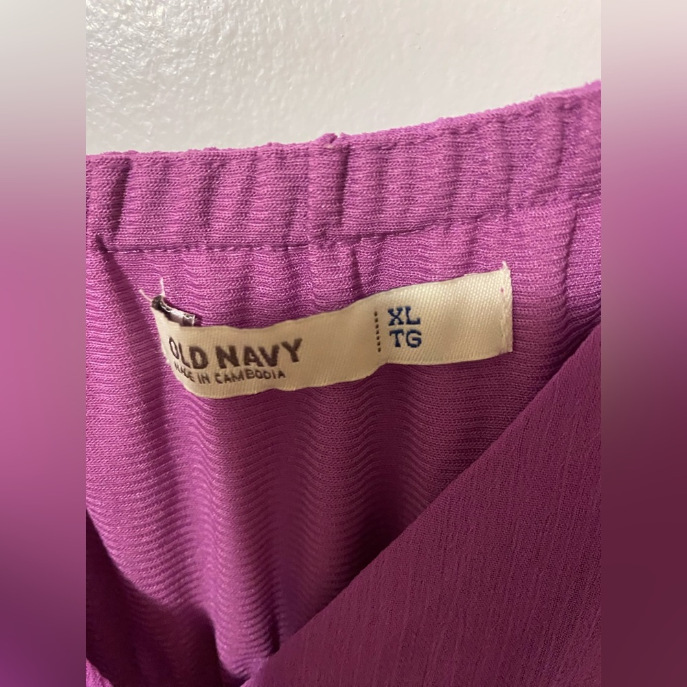 Old Navy Purple Tiered Ruffle Sleeveless Dress - Picture 4 of 4